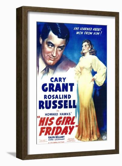 His Girl Friday, 1940-null-Framed Art Print