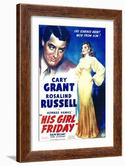 His Girl Friday, 1940-null-Framed Art Print