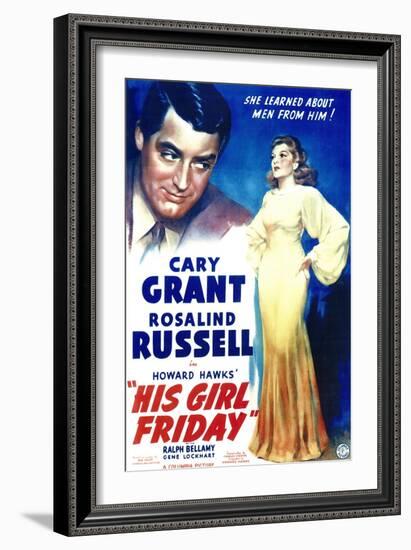 His Girl Friday, 1940-null-Framed Art Print