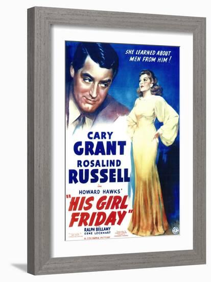 His Girl Friday, 1940-null-Framed Premium Giclee Print