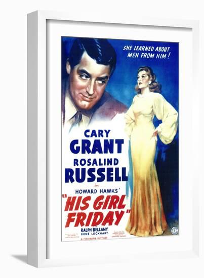 His Girl Friday, 1940-null-Framed Premium Giclee Print