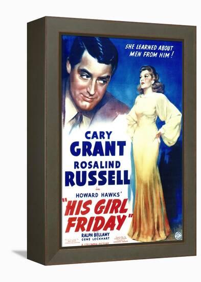 His Girl Friday, 1940-null-Framed Stretched Canvas