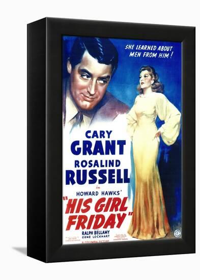 His Girl Friday, 1940-null-Framed Stretched Canvas