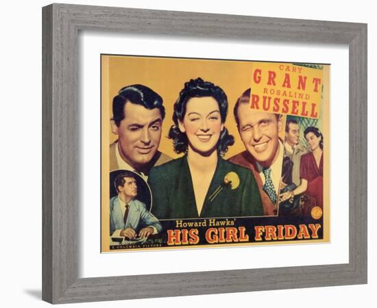 His Girl Friday, 1940-null-Framed Art Print