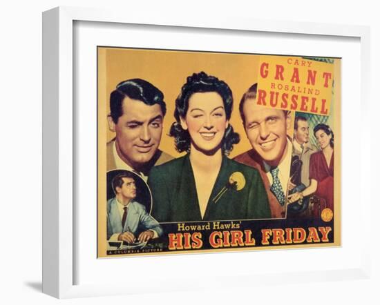 His Girl Friday, 1940-null-Framed Art Print