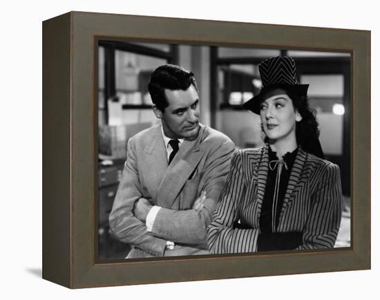 His Girl Friday, Cary Grant, Rosalind Russell, 1940-null-Framed Stretched Canvas