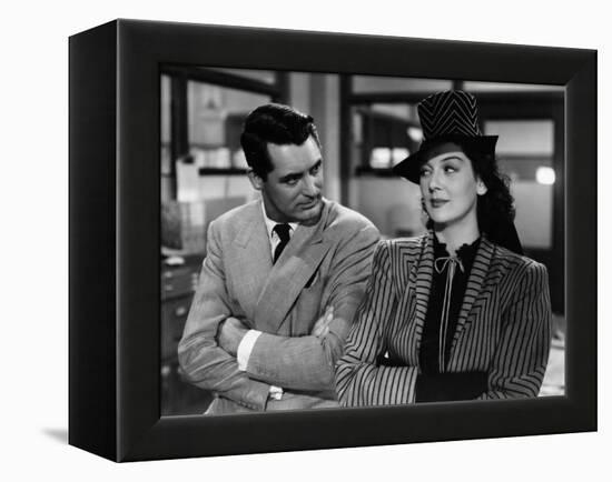 His Girl Friday, Cary Grant, Rosalind Russell, 1940-null-Framed Stretched Canvas