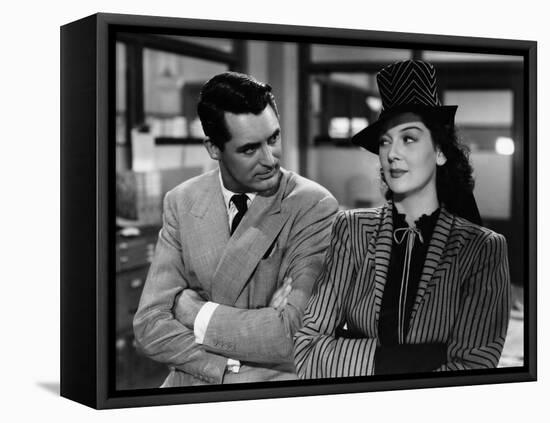 His Girl Friday, Cary Grant, Rosalind Russell, 1940-null-Framed Stretched Canvas