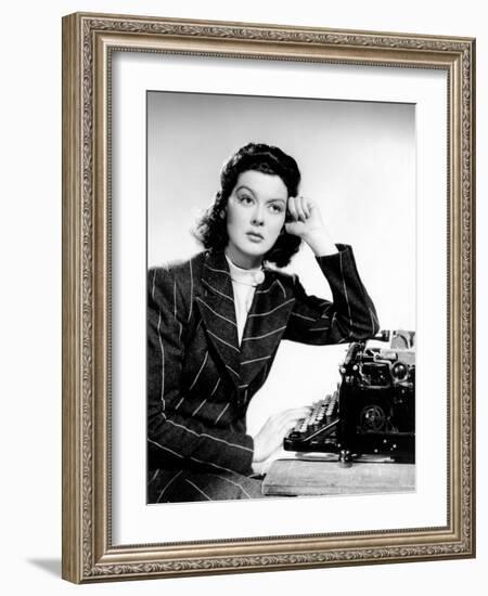 His Girl Friday, Rosalind Russell, 1940-null-Framed Photo