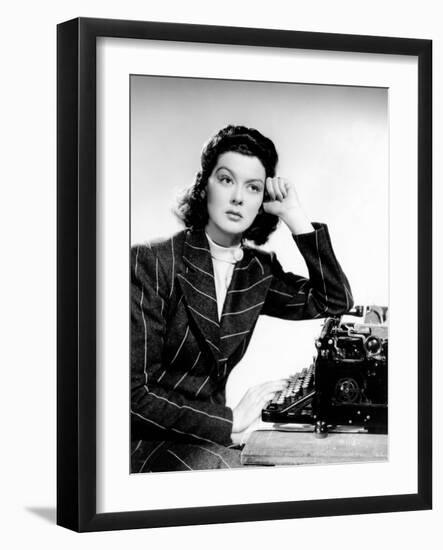 His Girl Friday, Rosalind Russell, 1940-null-Framed Photo