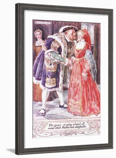 His Grace at Going Saluted All Round, Which Mother Took Delightedlie-Charles Edmund Brock-Framed Giclee Print