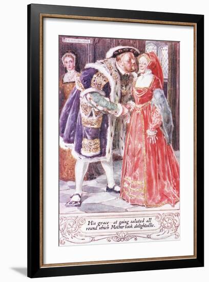 His Grace at Going Saluted All Round, Which Mother Took Delightedlie-Charles Edmund Brock-Framed Giclee Print