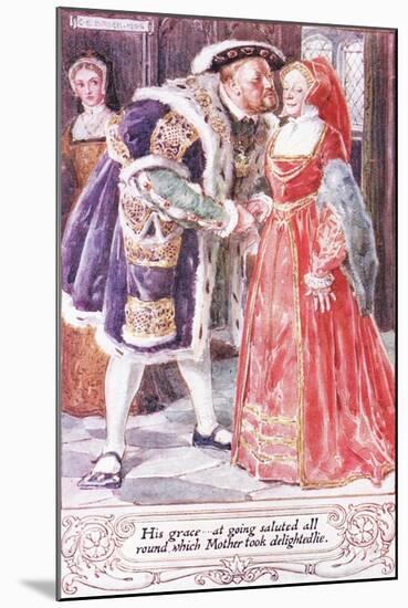 His Grace at Going Saluted All Round, Which Mother Took Delightedlie-Charles Edmund Brock-Mounted Giclee Print