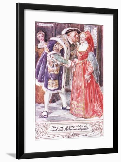 His Grace at Going Saluted All Round, Which Mother Took Delightedlie-Charles Edmund Brock-Framed Giclee Print