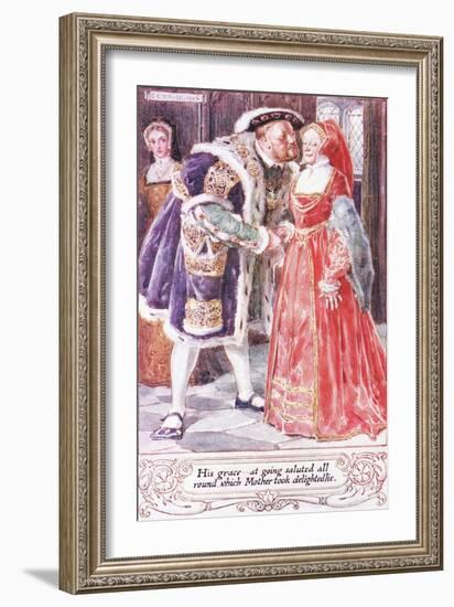His Grace at Going Saluted All Round, Which Mother Took Delightedlie-Charles Edmund Brock-Framed Giclee Print