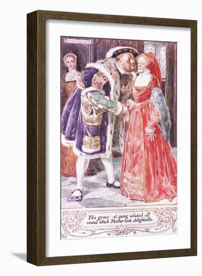 His Grace at Going Saluted All Round, Which Mother Took Delightedlie-Charles Edmund Brock-Framed Giclee Print