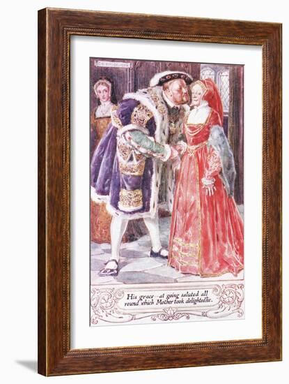 His Grace at Going Saluted All Round, Which Mother Took Delightedlie-Charles Edmund Brock-Framed Giclee Print