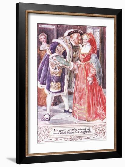 His Grace at Going Saluted All Round, Which Mother Took Delightedlie-Charles Edmund Brock-Framed Giclee Print