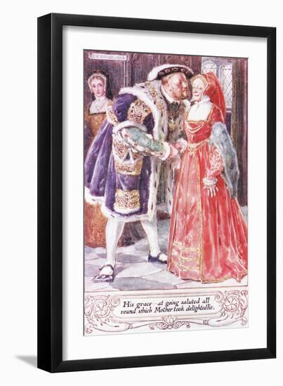 His Grace at Going Saluted All Round, Which Mother Took Delightedlie-Charles Edmund Brock-Framed Giclee Print