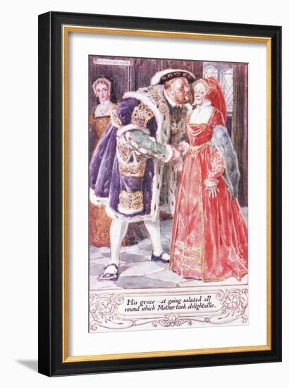 His Grace at Going Saluted All Round, Which Mother Took Delightedlie-Charles Edmund Brock-Framed Giclee Print