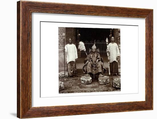 His Highness Oba (King) Aderemi I, the Oni of Ile Ife, Yorubaland, Nigeria, c.1930-null-Framed Giclee Print