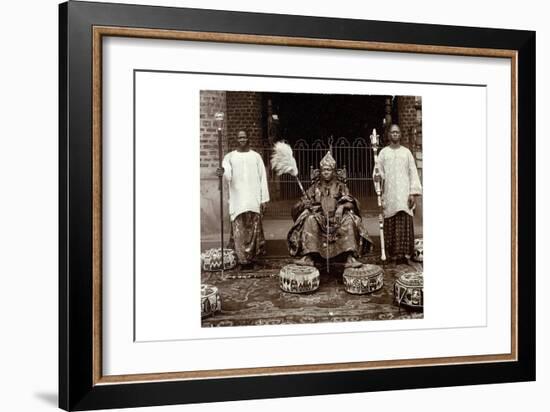 His Highness Oba (King) Aderemi I, the Oni of Ile Ife, Yorubaland, Nigeria, c.1930-null-Framed Giclee Print