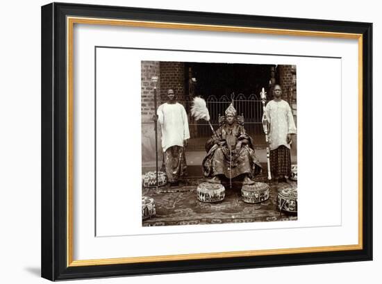 His Highness Oba (King) Aderemi I, the Oni of Ile Ife, Yorubaland, Nigeria, c.1930-null-Framed Giclee Print