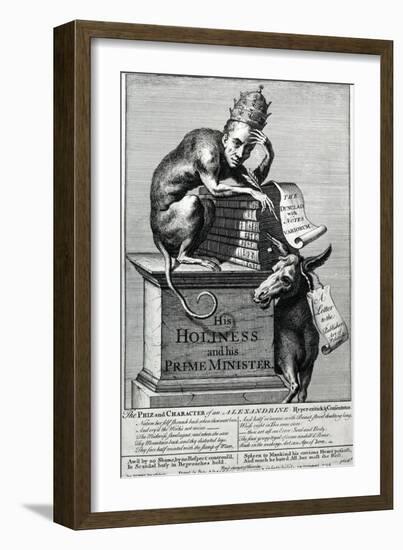 His Holiness and His Prime Minister, Taken from "Pope Alexander", 1729-null-Framed Giclee Print