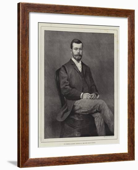 His Imperial Majesty Nicholas II, the New Czar of Russia-null-Framed Giclee Print