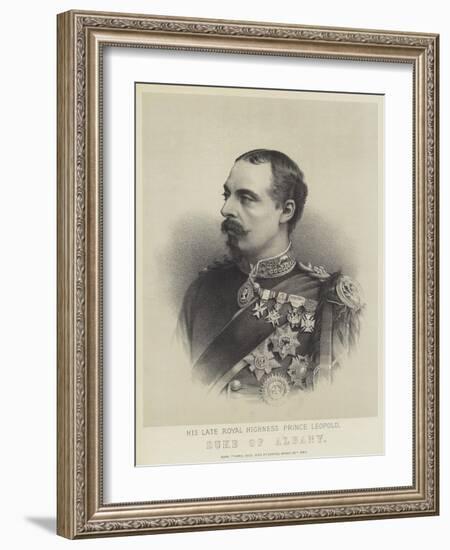 His Late Royal Highness Prince Leopold, Duke of Albany-null-Framed Giclee Print