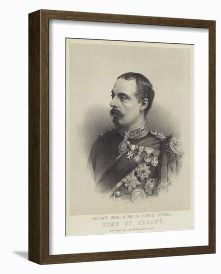 His Late Royal Highness Prince Leopold, Duke of Albany-null-Framed Giclee Print