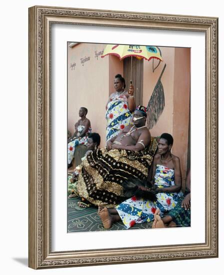 His Majesty Agboli Agbo Dedjani, Last King of the Dan-Home Dynasty, Abomey, Benin (Dahomey), Africa-Bruno Barbier-Framed Photographic Print