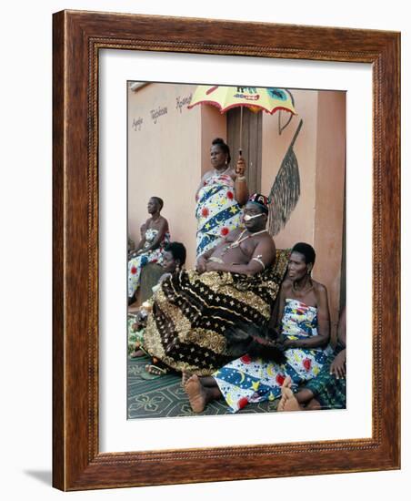 His Majesty Agboli Agbo Dedjani, Last King of the Dan-Home Dynasty, Abomey, Benin (Dahomey), Africa-Bruno Barbier-Framed Photographic Print