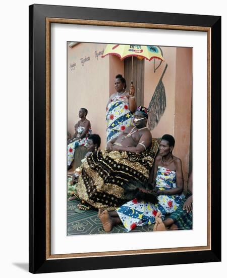 His Majesty Agboli Agbo Dedjani, Last King of the Dan-Home Dynasty, Abomey, Benin (Dahomey), Africa-Bruno Barbier-Framed Photographic Print