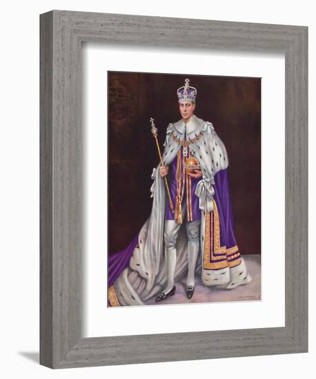 'His Majesty King George VI', 1937-Louis Dezart-Framed Photographic Print