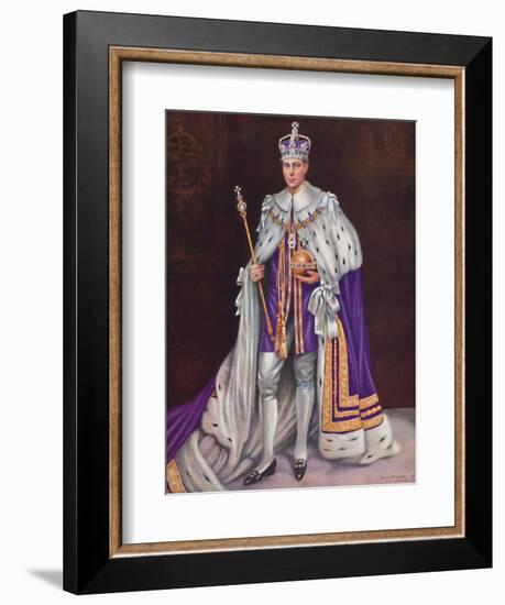 'His Majesty King George VI', 1937-Louis Dezart-Framed Photographic Print