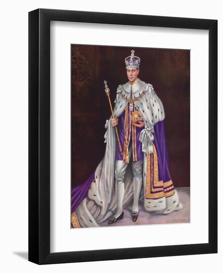 'His Majesty King George VI', 1937-Louis Dezart-Framed Photographic Print