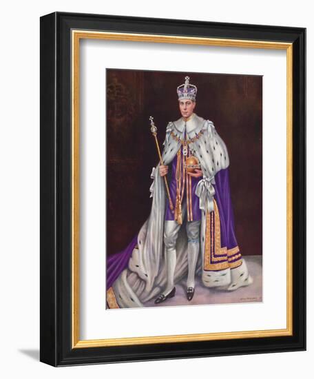 'His Majesty King George VI', 1937-Louis Dezart-Framed Photographic Print