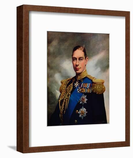 'His Majesty King George VI', 1937-Unknown-Framed Giclee Print