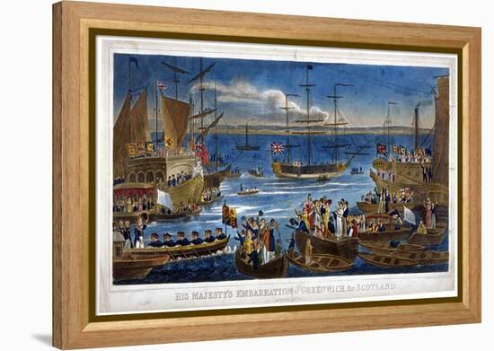 His Majesty's Embarkation at Greenwich, for Scotland, 1822-John Chapman-Framed Premier Image Canvas