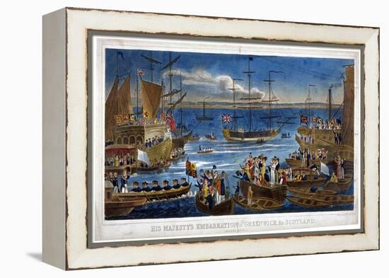 His Majesty's Embarkation at Greenwich, for Scotland, 1822-John Chapman-Framed Premier Image Canvas