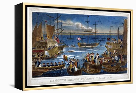 His Majesty's Embarkation at Greenwich, for Scotland, 1822-John Chapman-Framed Premier Image Canvas