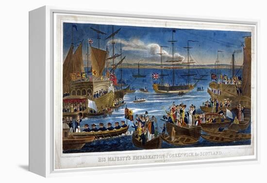 His Majesty's Embarkation at Greenwich, for Scotland, 1822-John Chapman-Framed Premier Image Canvas