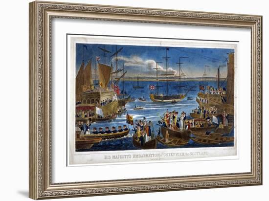 His Majesty's Embarkation at Greenwich, for Scotland, 1822-John Chapman-Framed Giclee Print