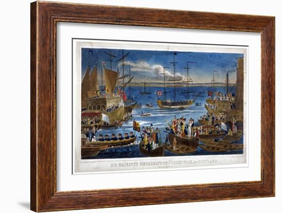 His Majesty's Embarkation at Greenwich, for Scotland, 1822-John Chapman-Framed Giclee Print