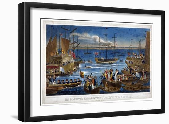 His Majesty's Embarkation at Greenwich, for Scotland, 1822-John Chapman-Framed Giclee Print