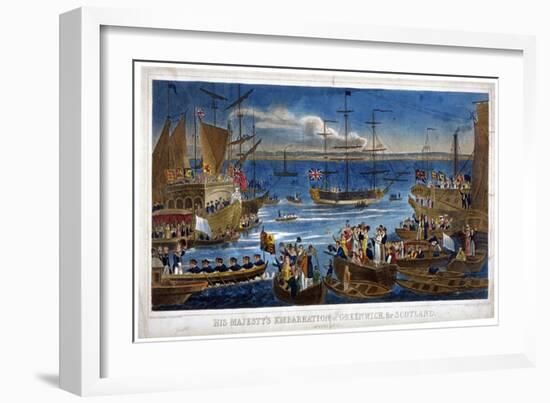 His Majesty's Embarkation at Greenwich, for Scotland, 1822-John Chapman-Framed Giclee Print