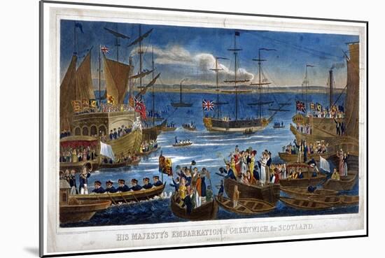 His Majesty's Embarkation at Greenwich, for Scotland, 1822-John Chapman-Mounted Giclee Print
