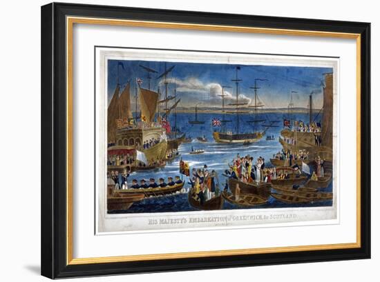 His Majesty's Embarkation at Greenwich, for Scotland, 1822-John Chapman-Framed Giclee Print