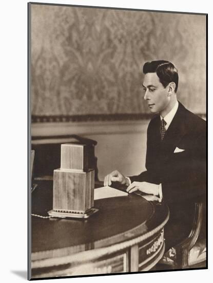 His Majesty Speaks to His Empire, 1937-BBC-Mounted Photographic Print